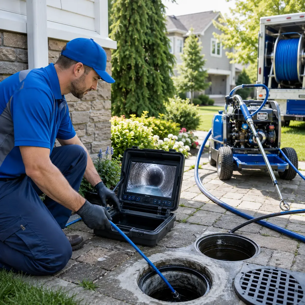 Outdoor drain cleaning professionals serving Evansville, IN